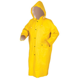 2 Piece Waterproof Yellow PVC Raincoat