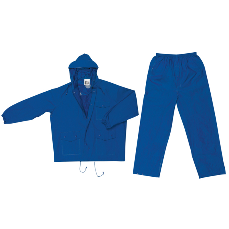 2 Piece Blue Waterproof PVC Rain Suit - Universal Industrial Supply